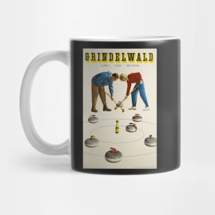 Grindelwald, Switzerland, Curling Poster Mug